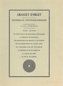 Première de couverture des Matériaux Cryptographiques, Tome Second de Grasset d'Orcet