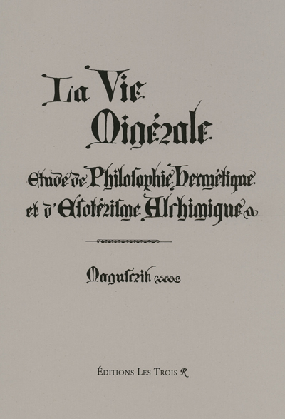 Première de couverture du manuscrit de La Vie Minérale de Julien Champagne