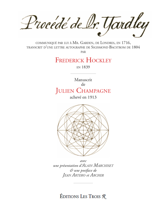 Couverture du Procédé de Mr. Yardley