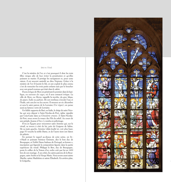 Planche du vitrail, pages 98-99